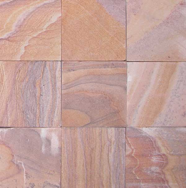Rainbow sandstone paver honed all sides